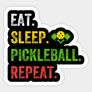 Eat Sleep Pickleball Repeat Funny Pickleball Lover Sticker